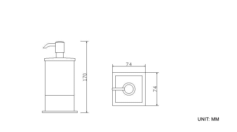 Wiesbaden Eris vrijstaande zeepdispenser chroom - WDtegels