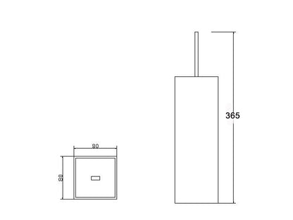 Wiesbaden Eris vrijstaande toiletborstelhouder chroom