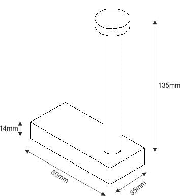 Eris reserverolhouder chroom 8718858079841