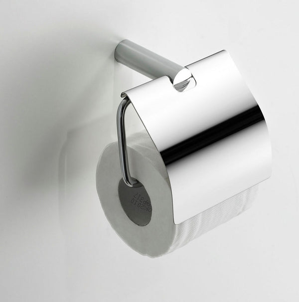 Wiesbaden Ida toiletrolhouder met klep | Chroom