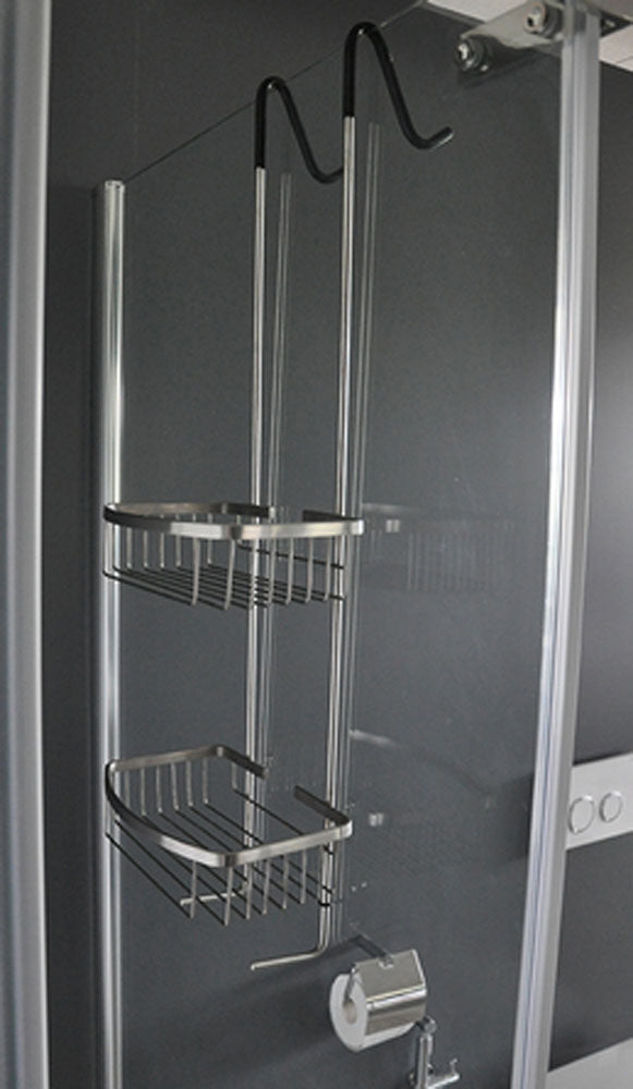 Wiesbaden Domo chroom ophangrek tbv glazen wand 80cm - WDtegels