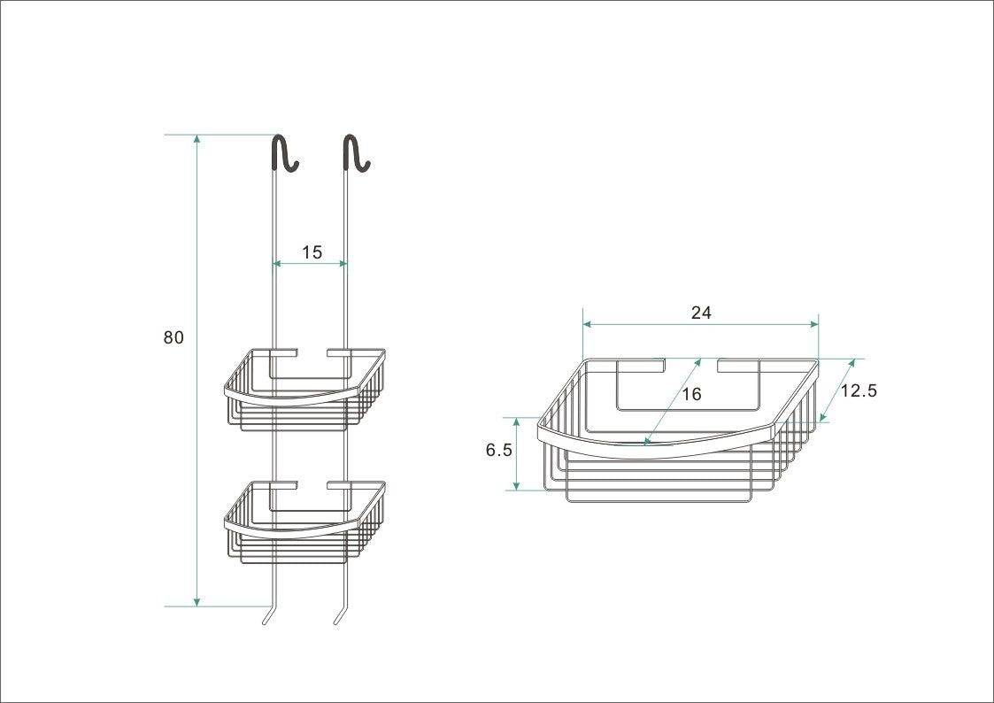 Wiesbaden Domo geb.stalen ophangrek tbv glazen wand 80cm