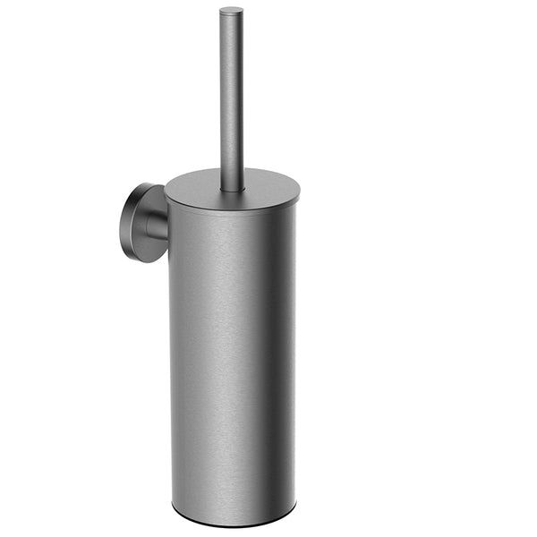 Escobilla de baño con soporte Alonzo | Acero inoxidable cepillado