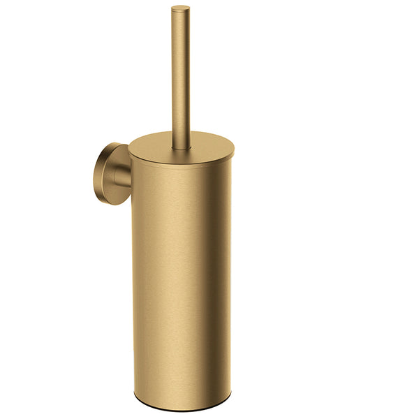 Escobilla de baño con soporte Alonzo | Latón cepillado PVD