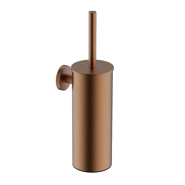 Escobilla de baño con soporte Alonzo | Cobre bronce cepillado PVD
