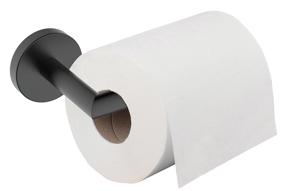 Alonzo toiletrolhouder met vaste arm mat zwart - productfoto 2