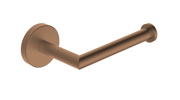 Portarrollos de papel higiénico Alonzo con brazo fijo | Bronce cobrizo cepillado PVD