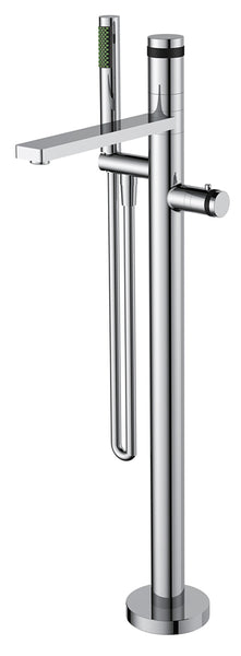 Sphere thermostatische badmengkraan vrijstaand chroom