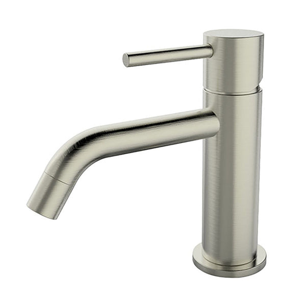 Style washbasin tap brushed steel PVD