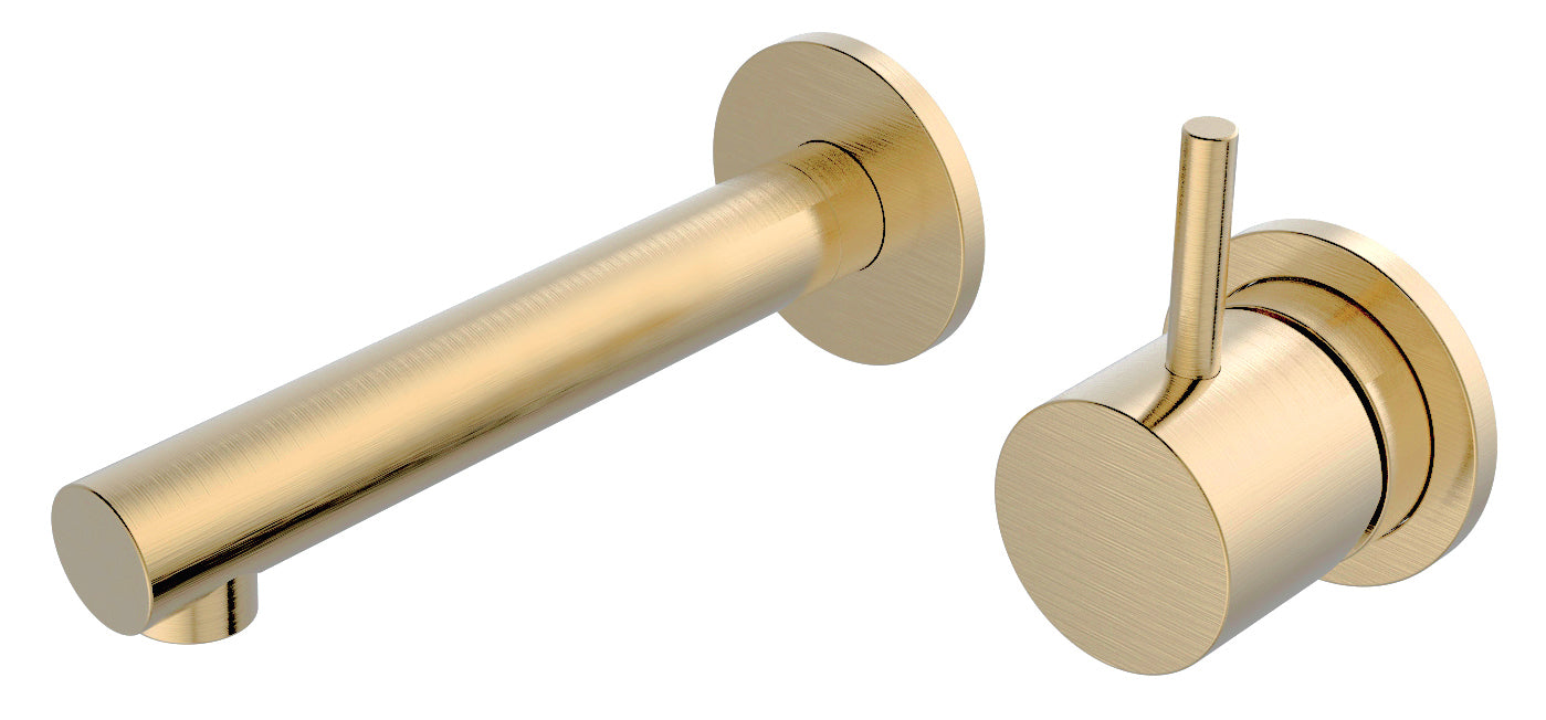 Style wastafelkraan inbouw geborsteld messing PVD - WDtegels