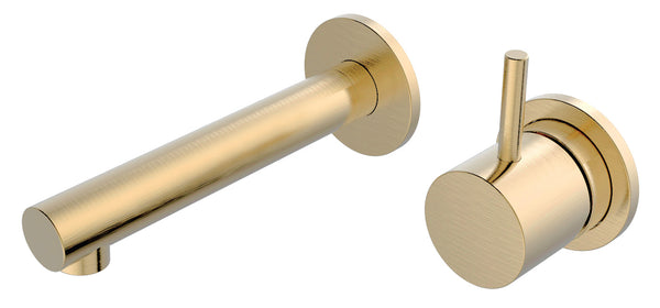 Style washbasin tap built-in brushed brass PVD