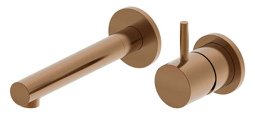 Style wastafelkraan inbouw geborsteld brons koper PVD - WDtegels