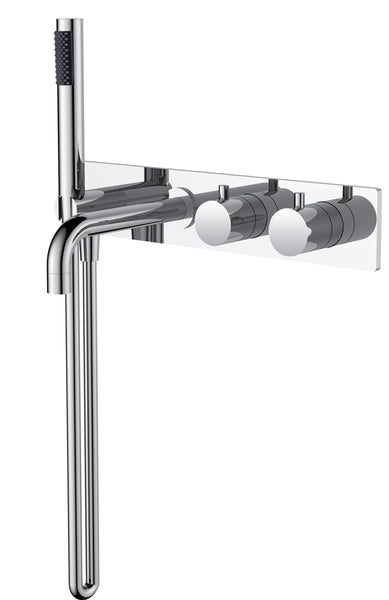 Style bath thermostat wall-mounted chrome