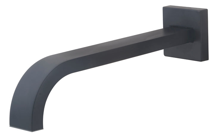 Rombo baduitloop vierkant 25 cm 1/2'' mat zwart - WDtegels