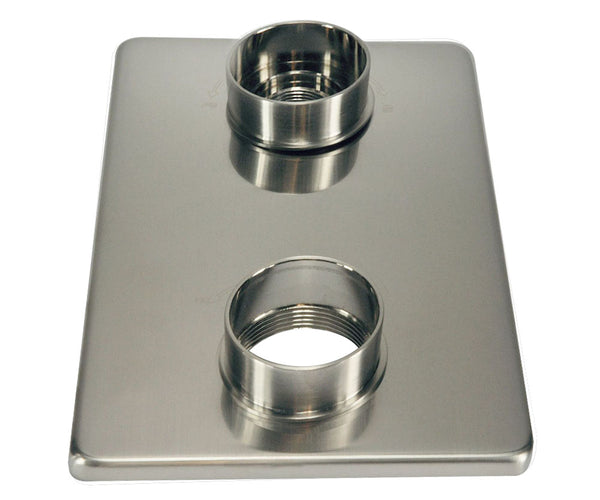 Caral extension set trim part 2-way brushed steel PVD