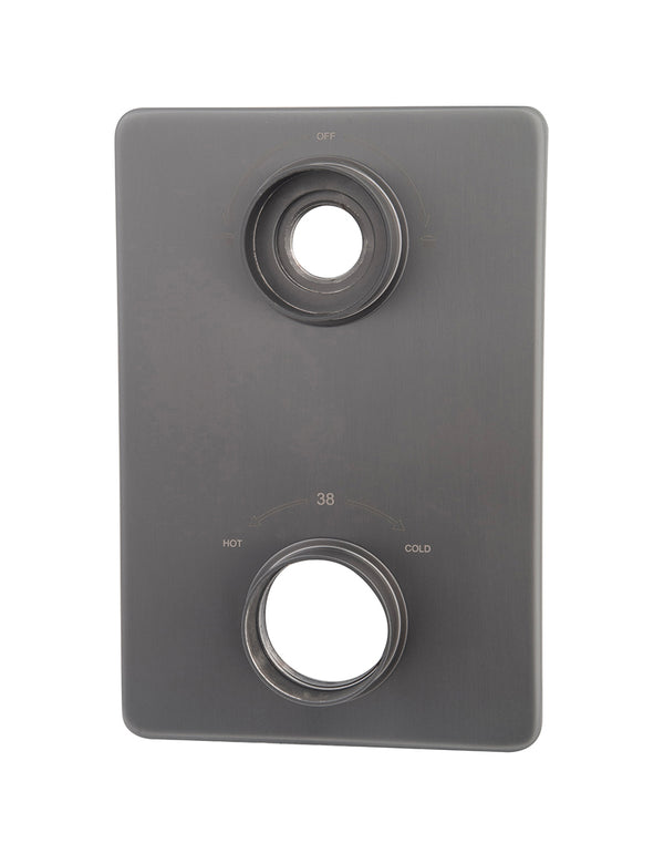 Kit de extensión Caral para parte exterior de termostato empotrado de 2 vías | Gunmetal PVD