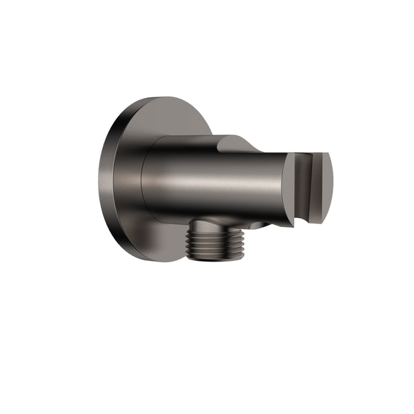 UniMatch wall connection elbow with hand shower holder round 1/2" gunmetal PVD