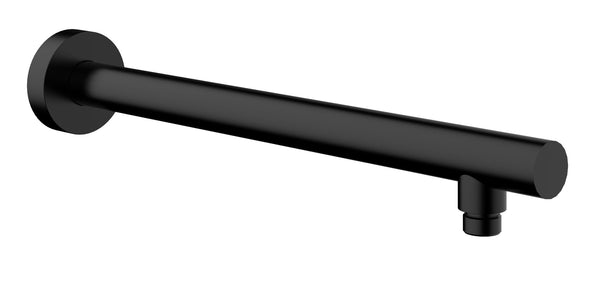 Wiesbaden luxe douche-arm rond muurbev | 45cm | Mat zwart
