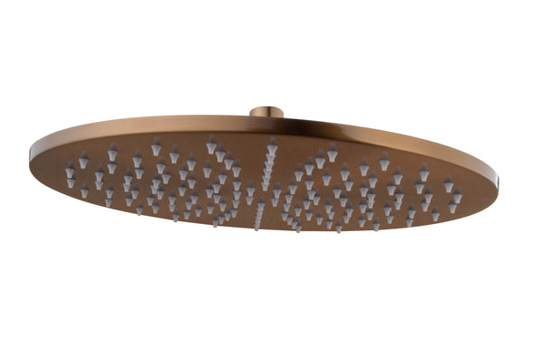 UniMatch round shower head | 25x0.8 cm | Brushed bronze copper PVD