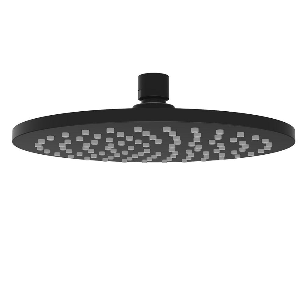 Wiesbaden luxe mess.hoofddouche | Rond | 20x1,2cm | Mat zwart - WDtegels
