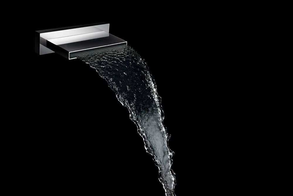 Baduitloop waterval 24,5 cm chroom - WDtegels