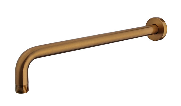 UniMatch shower arm with wall mount 35 cm brushed bronze copper PVD