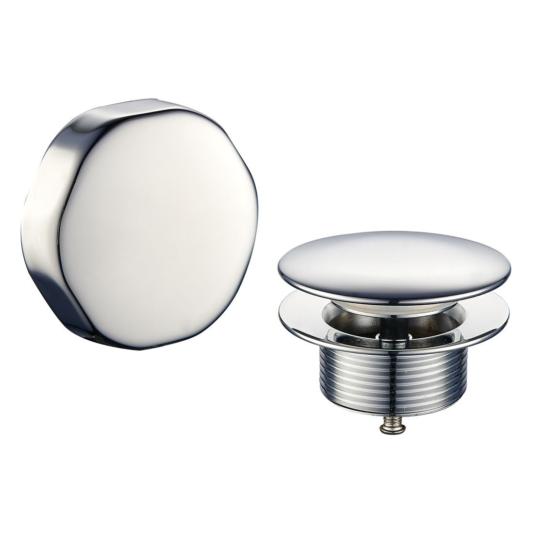 Wiesbaden knop/plug badoverloopcomb. chroom - WDtegels
