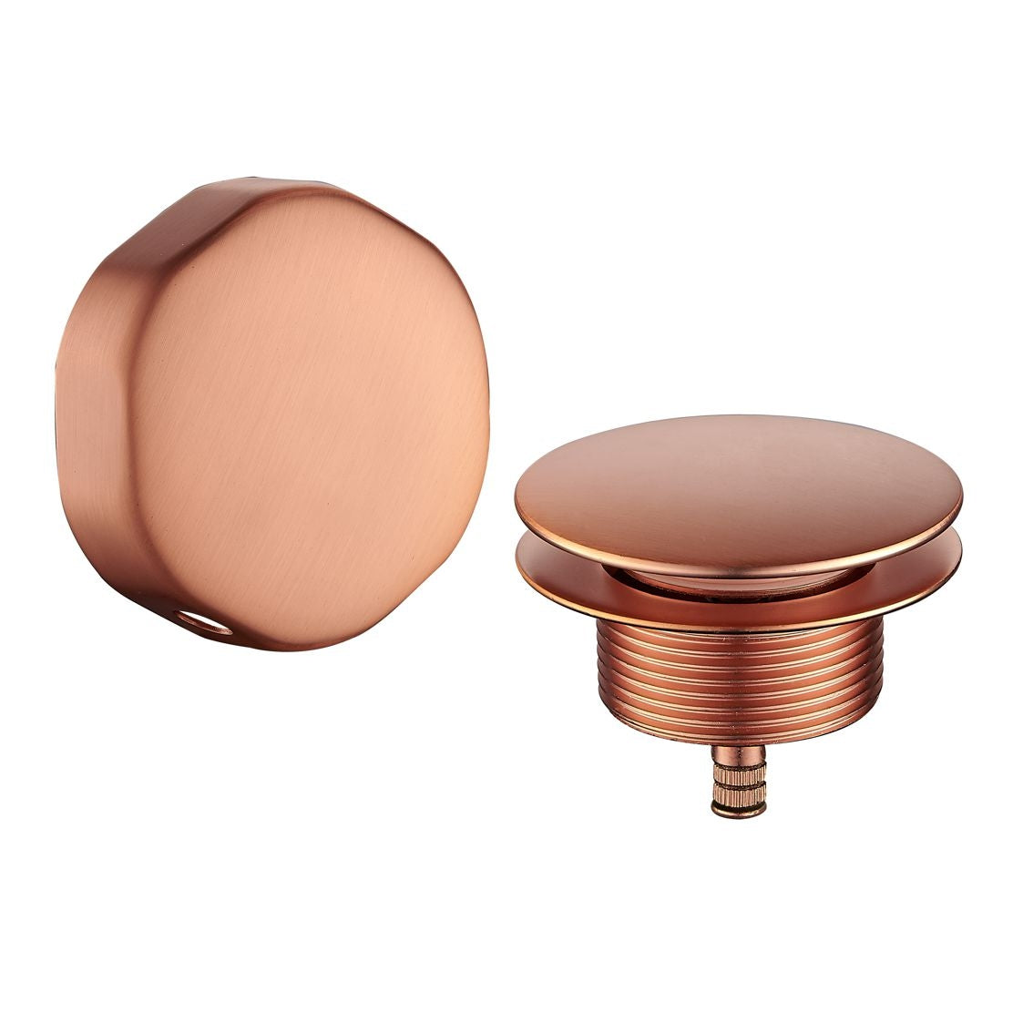 Wiesbaden knop/plug badoverloopcomb. geborsteld koper - WDtegels