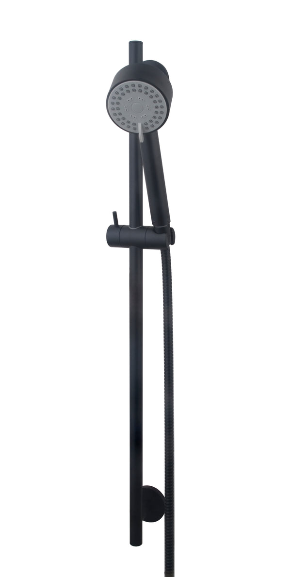 Wiesbaden Cadans luxe glijstangset compleet mat-zwart | 72cm