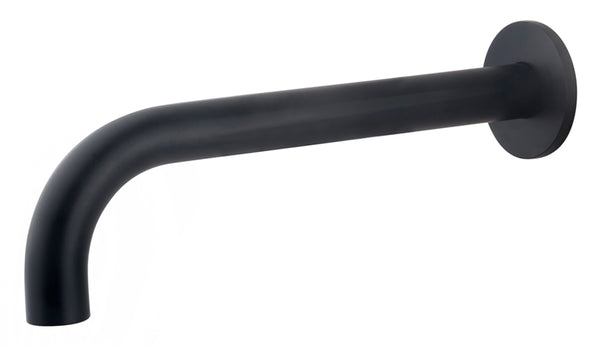 Caral bath spout round 25 cm 1/2'' matt black