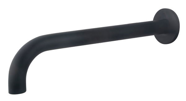 Caral bath spout round 30 cm 1/2'' matt black