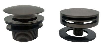 Caral afbouwdeel rond badafvoer met vulfunctie gunmetal