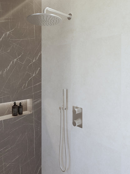 Caral inbouwthermostaat compleet met hoofddouche 30 cm en staafhanddouche chroom - WDtegels