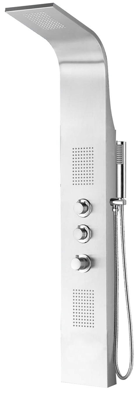 Erie thermostatische douchekolom 148x22 cm RVS - WDtegels