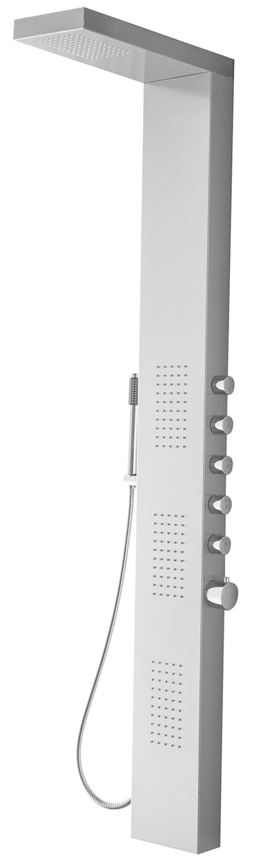 Ohio thermostatische douchekolom 158x20 cm RVS - WDtegels