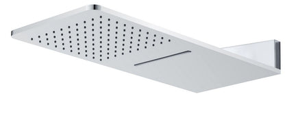 Wandhoofddouche met waterval vierkant 600 x 25 mm chroom - WDtegels