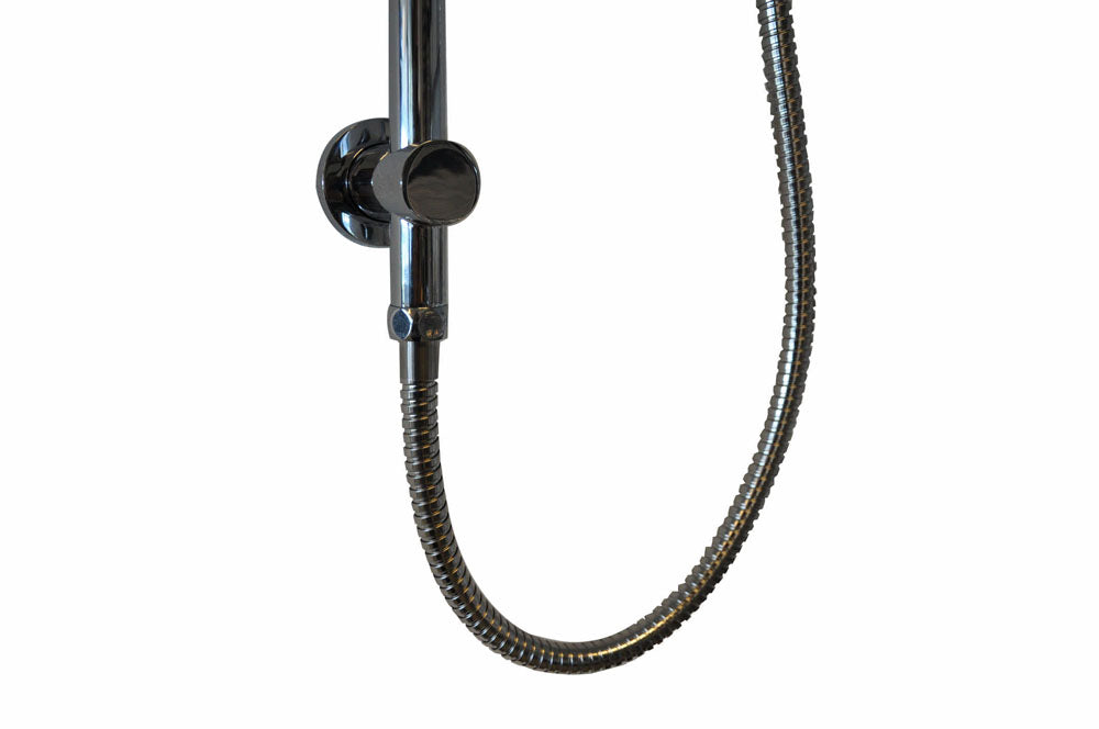 Wiesbaden chroom glijstang met wateruitgang rond 660mm - WDtegels
