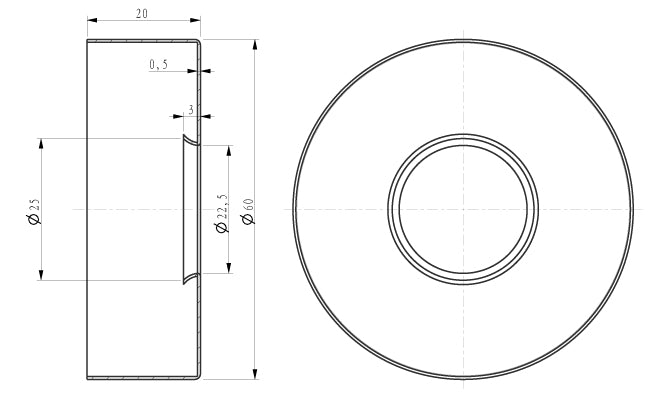 Wiesbaden gebogen douche-arm rond muur. 45cm chroom - WDtegels