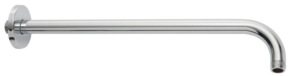 Wiesbaden gebogen douche-arm rond muur. 45cm chroom - WDtegels