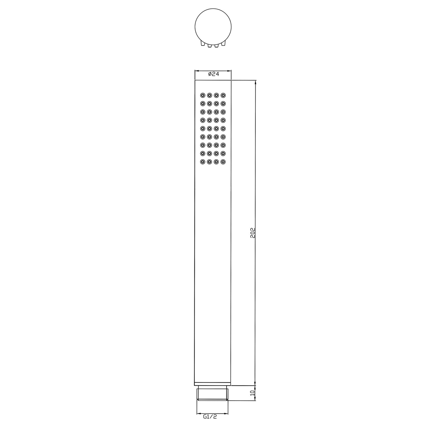 UniMatch glijstangset compleet met staafhanddouche 1 stand | Chroom | 75cm