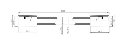 UniMatch glijstangset compleet met staafhanddouche 1 stand | Chroom | 75cm