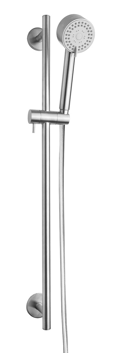 UniMatch Cadans glijstangset compleet met handdouche 3 standen Ø 8 cm chroom