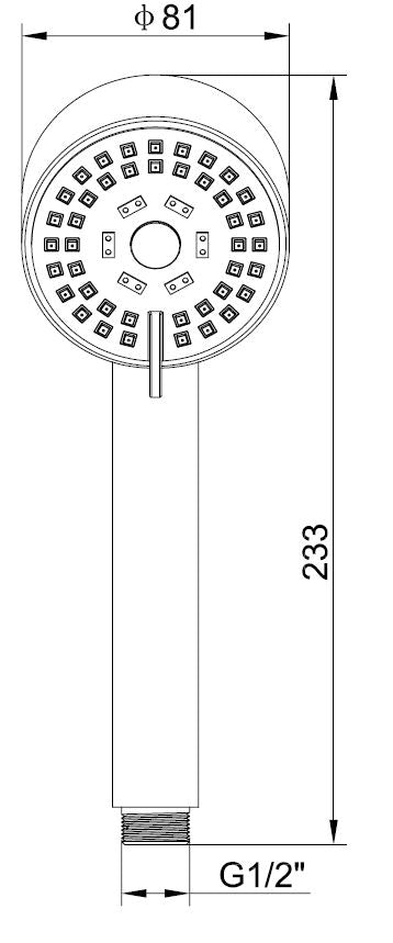 Wiesbaden Cadans verstelbare handdouche geborsteld staal