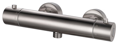 Rio thermostatische douchemengkraan 12 cm geborsteld staal - WDtegels