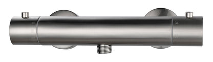 Rio thermostatische douchemengkraan 15 cm geborsteld staal - WDtegels