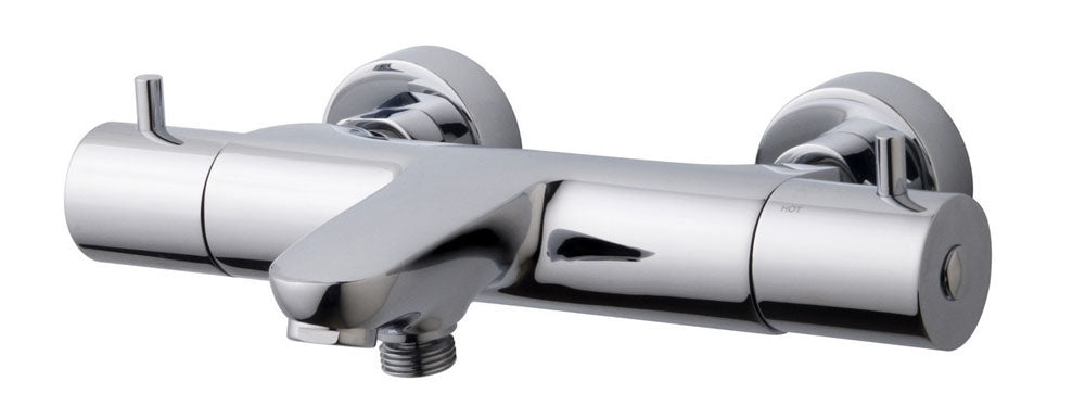 Caral thermostatische badmengkraan 15 cm chroom