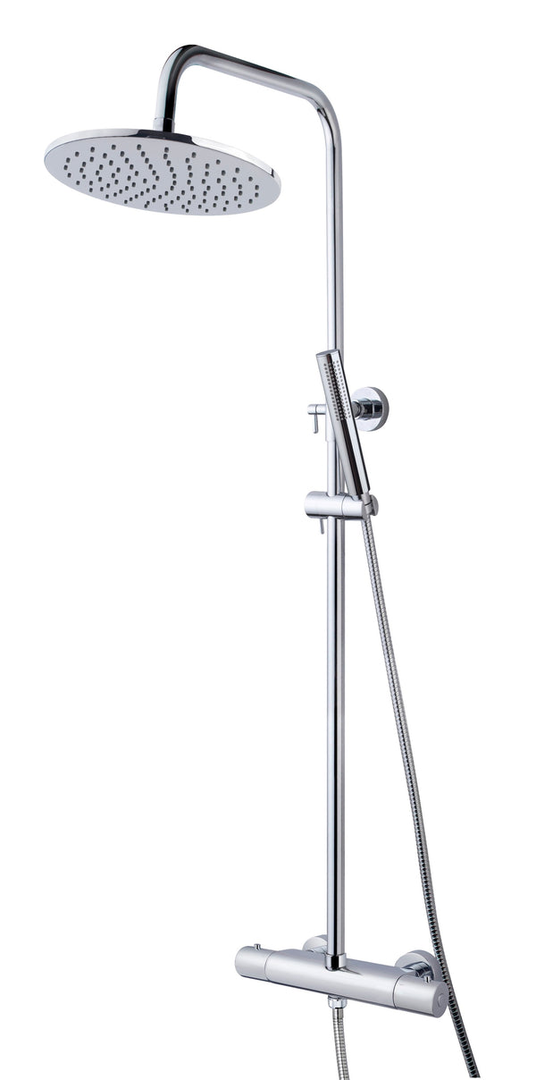 Set de ducha termostática de lluvia Caral | Montaje en superficie | Cromo