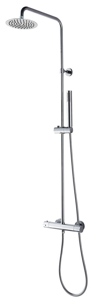 Caralda Eco thermostatische regendoucheset opbouw chroom - WDtegels