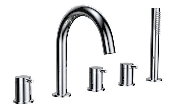 Caral bath rim combination 5 holes chrome