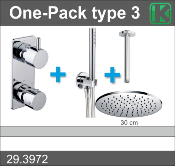 Wiesbaden one-pack built-in thermostat set type 3 CHR (30cm)